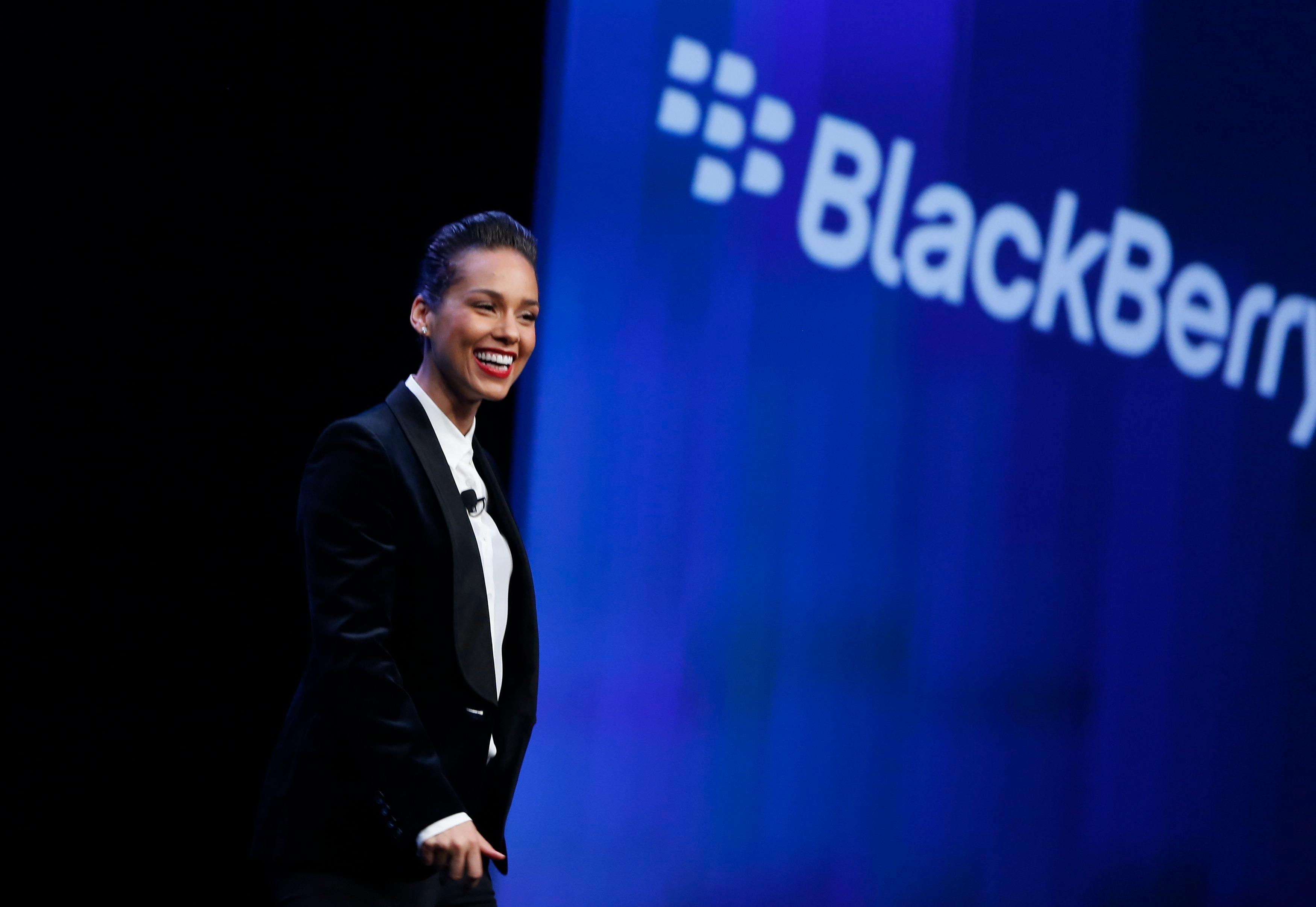 Alicia Keys en un evento de Blackberry
