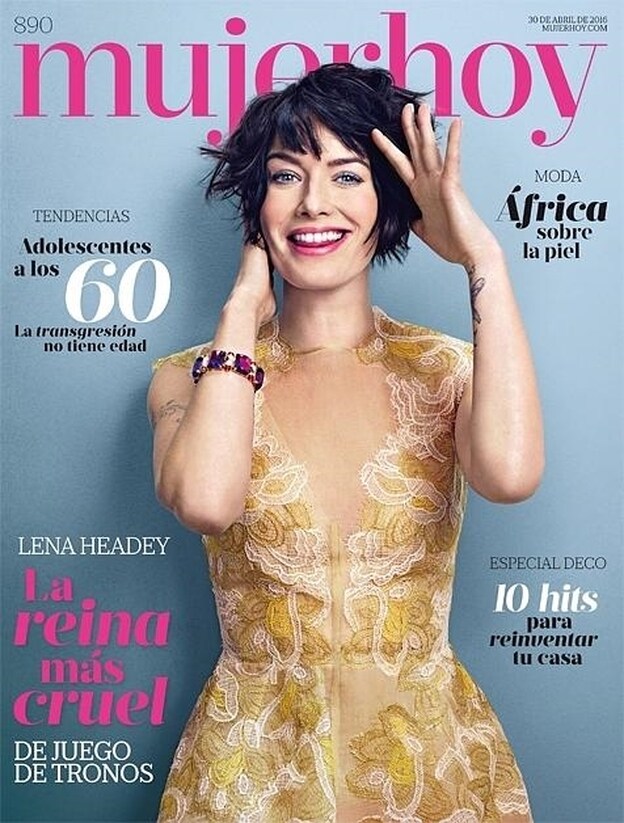 Lena Headey, Cersei en 'Juego de Tronos' es la protagonista de nuestra portada 890 de Mujerhoy./trunkarchive.com