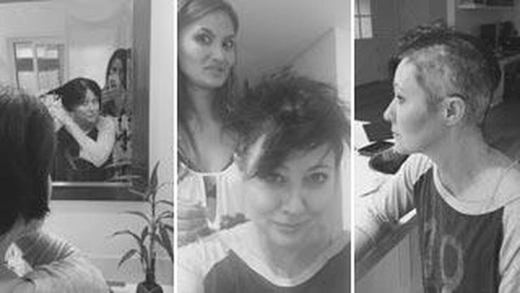 Shannen Doherty se rapa por su cáncer de mama y lo muestra en Instagram en seis pasos
