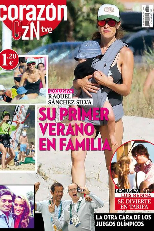 Portada de Corazón Tve de esta semana, con Raquel Sánchez Silva pasando su primer verano con sus hijos y su pareja, Matias Dumont./corazón