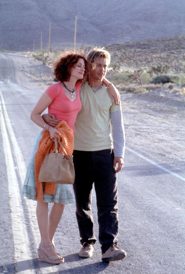 Con Brad Pitt rodando 'The Mexican' en 2001