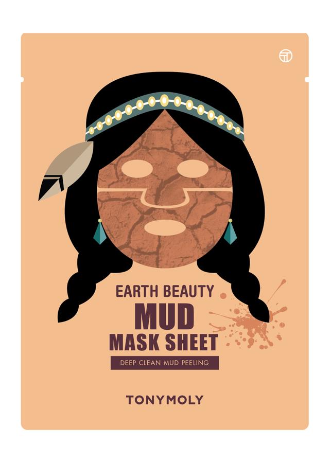 Cosméticos coreanos: Mascarilla peeling Earth Beauty Mud Mask Sheet de Tonymoly