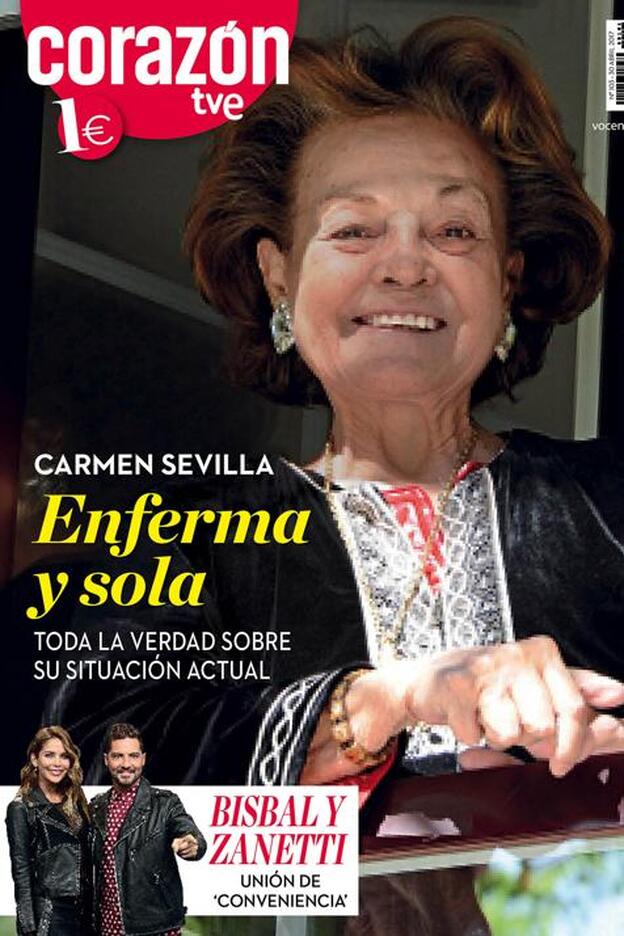 Carmen Sevilla es la protagonista de la portada de 'Corazón'./corazón
