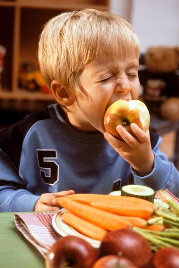 Un niño, comiendo comida saludable./gtres
