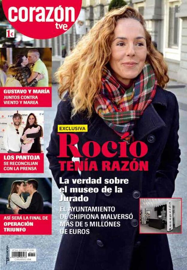 La verdad sobre el museo de Rocío Jurado en Chipiona, portada de la revista 'Corazón'./'corazón'.
