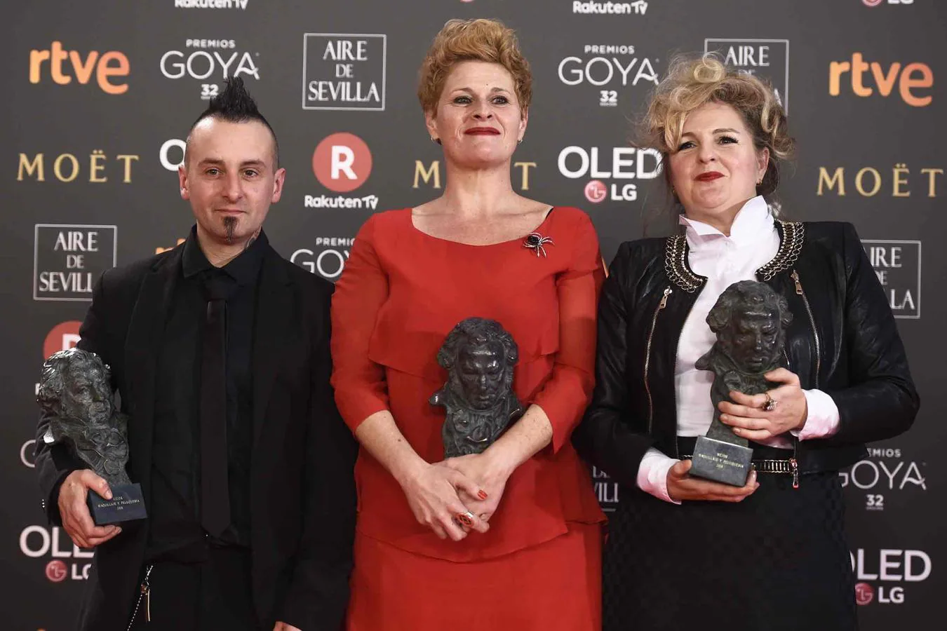 Ganadores Premios Goya 2018: Ainhoa Eskisabel, Olga Cruz y Gorka Aguirre
