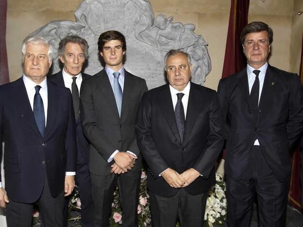 Carlos Álba, Alfonso Diez, Carlos Fitz-James Stuart y Solís, Fernando y Cayetano Martínez de Irujo./D.R.