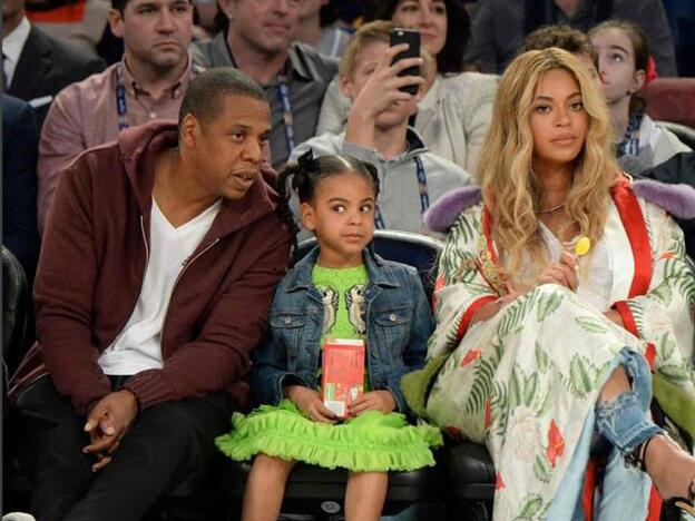Blue Ivy junto a sus padres, Jay-Z y Beyoncé./cordon press.
