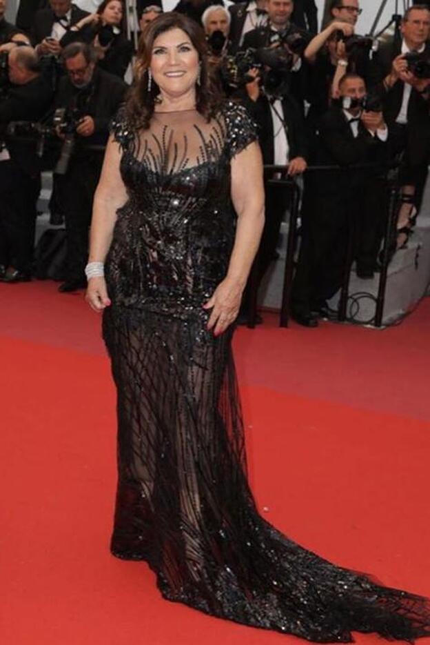 Dolores Aveiro posa en la alfombra roja del Festival de Cine de Cannes./instagram.