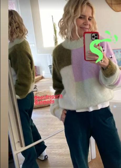 El jersey multicolor de Eugenia Martínez de Irujo es de la firma Sandro