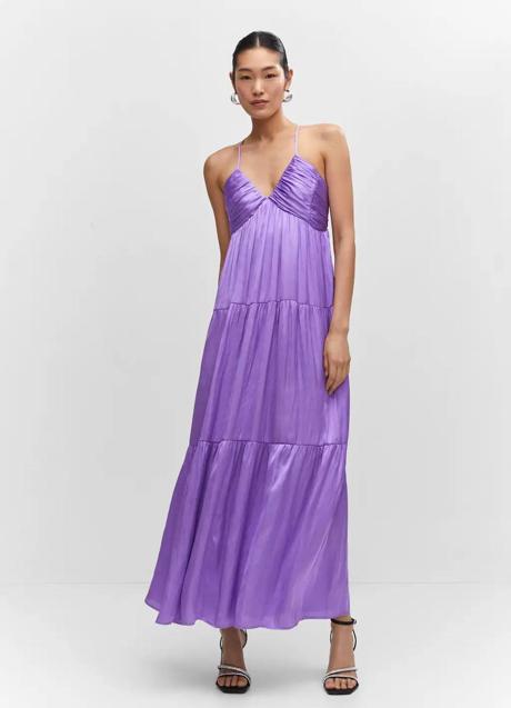 Vestido satinado largo