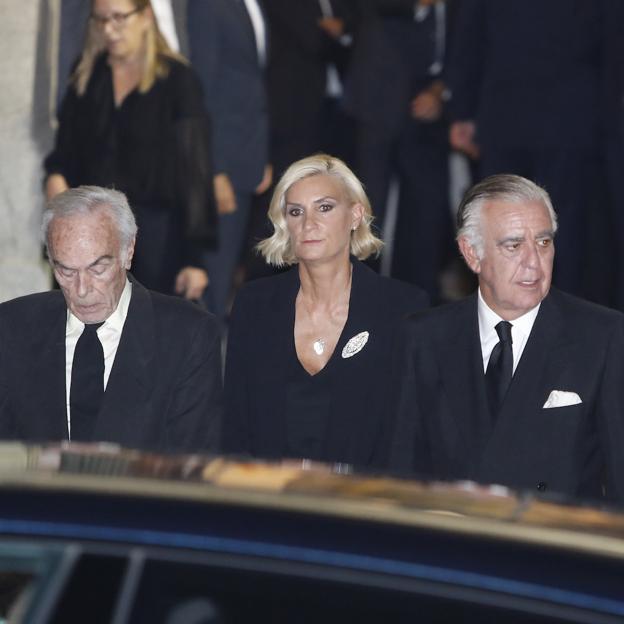 María Zurita en el funeral.