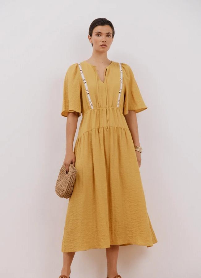 Entertainment news Celebrity gossip Movie and TV show updates Latest celebrity news Trending entertainment stories Vestido midi con detalle boho de Cortefiel.