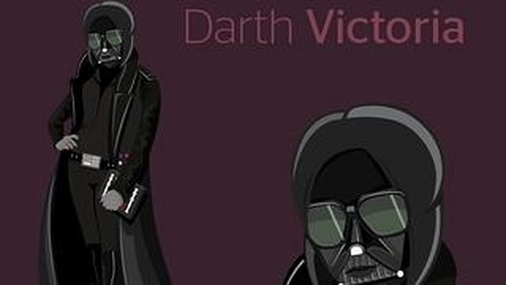 Victoria Beckham, Karl Lagerfeld y Cara Delevigne, en versión 'Star Wars'