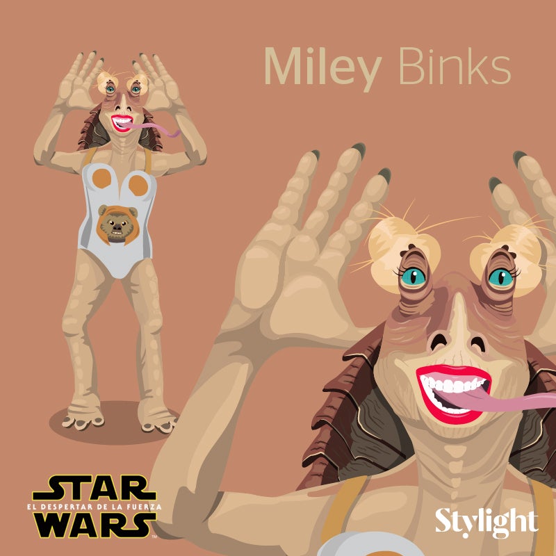 Miley Cyrus se convierte en Jar Jar Binks de Star Wars