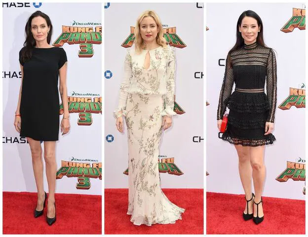 Angelina Jolie, Kate Hudson y Lucy Liu Support en el estreno de 'Kung Fu Panda 3'./GTRES
