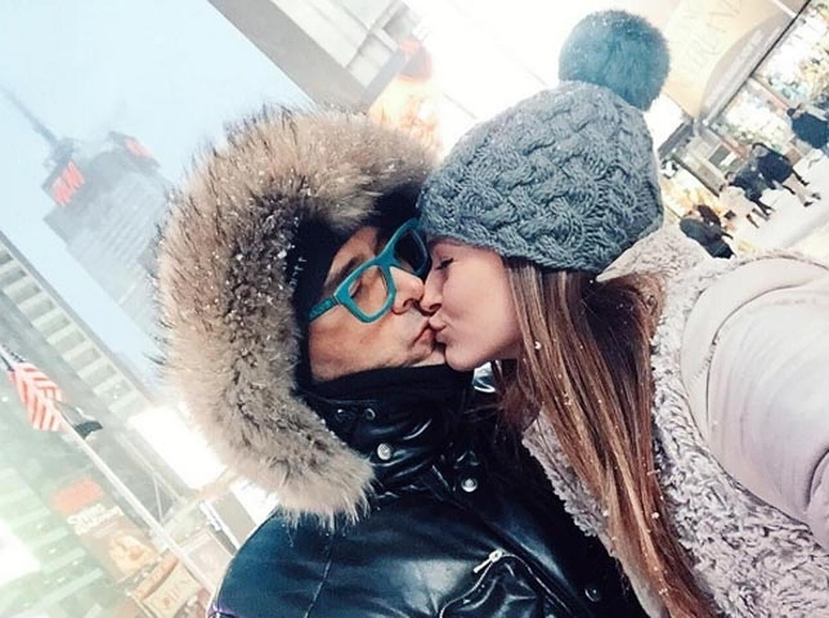 Risto Mejide y Laura Escanes, besos en Nueva York