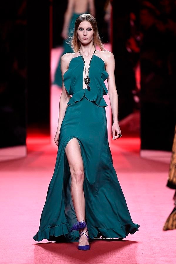 Juanjo Oliva en la MBFW de Madrid: vestido verde