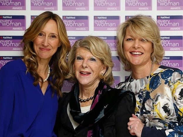 Maxine Benson, Margaret Barbour y Karen Gill en los premios NatWest everywoman en Londres/Cordon press