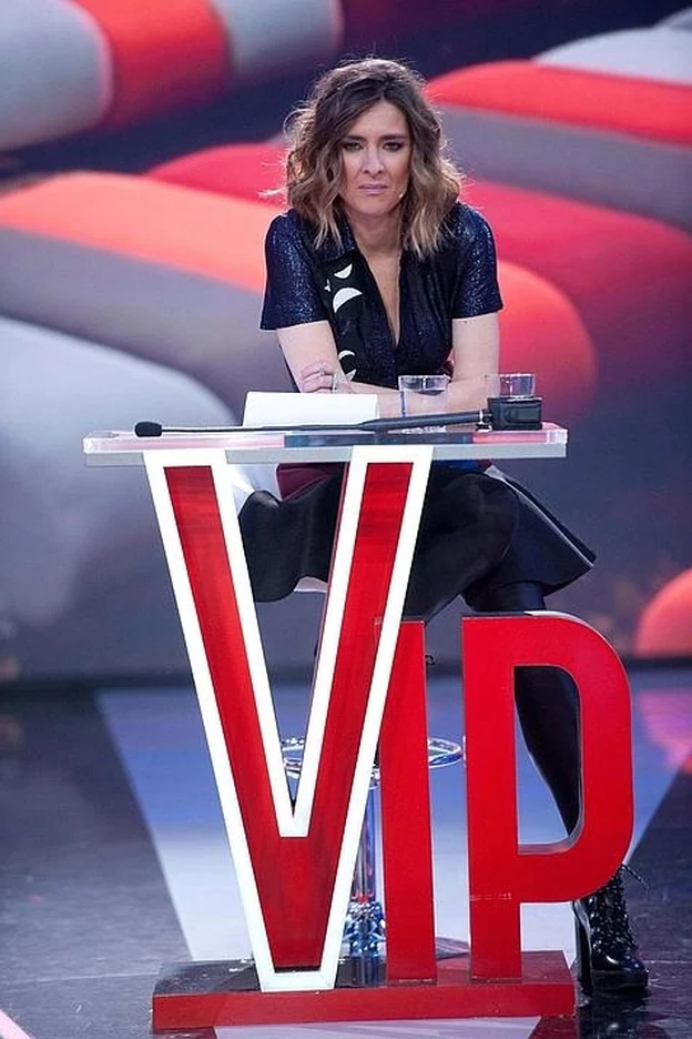 Sandra Barneda en el plató de 'El debate de GH Vip'./cordon press.