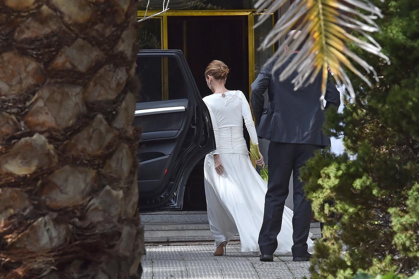 Andrea Pascual llegando a la ceremonia