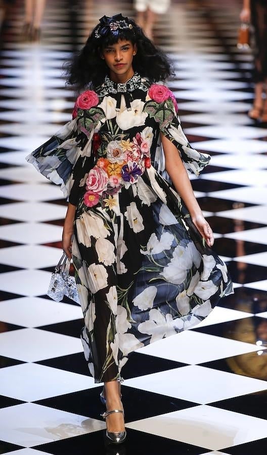 Desfile Dolce & Gabbana en Milán: vestido vaporoso