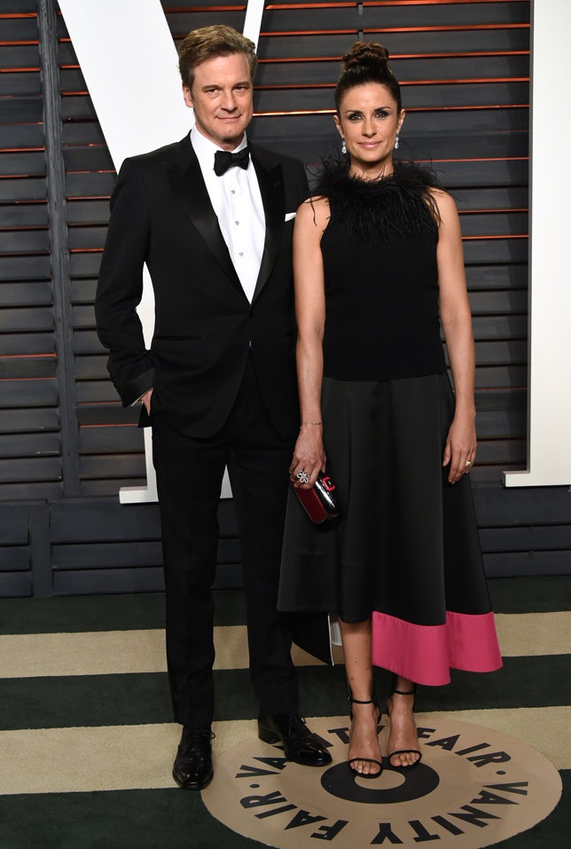 El look de Colin Firth y Livia Giuggioli en la fiesta de Vanity Fair 'post-Oscar'