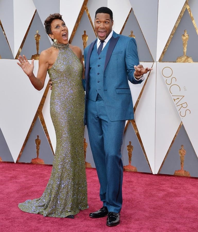 Parejas en la alfombra roja de los Oscar 2016: Robin Roberts y Michael Strahan