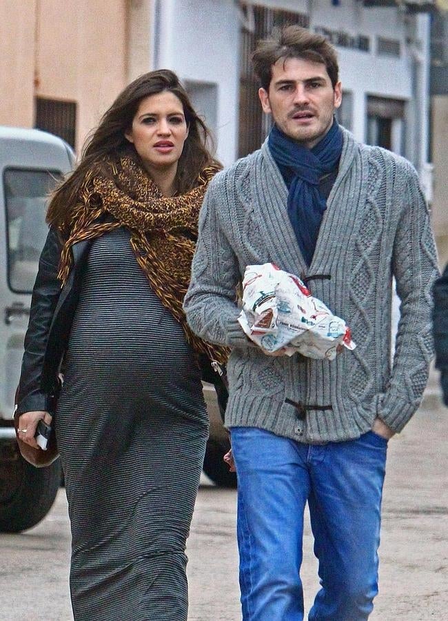 Iker Casillas junto a Sara Carbonero durante el primer embarazo