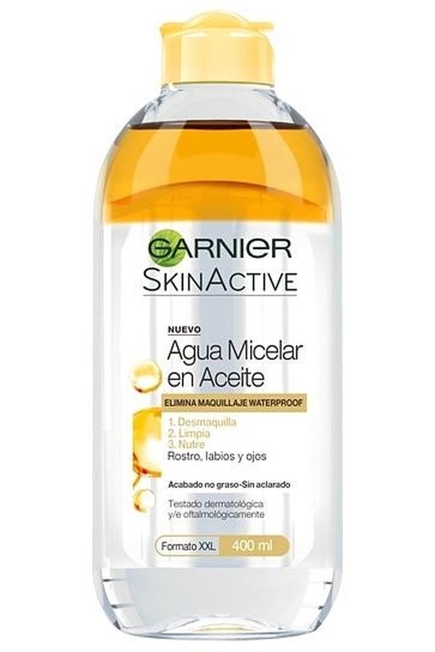 Agua Micelar en Aceite de Garnier (4,90€).