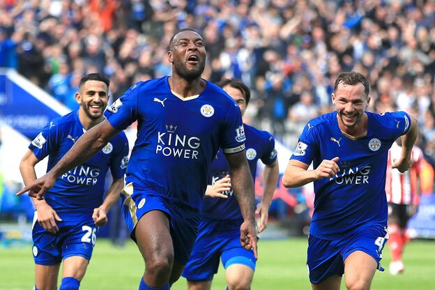 Varios jugadores del Leicester celebrando un gol esta temporada./cordon press