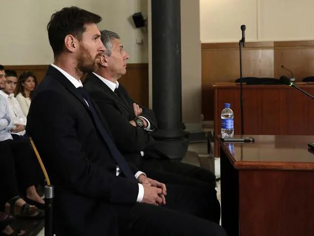 Leo Messi durante su comparecencia de ayer./gtres.