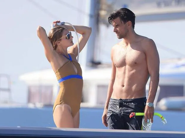 Olivia Palermo y Johannes Huebl el pasado verano en Ibiza.