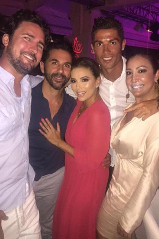 Eva Longoria presume de su encuentro con Cristiano Ronaldo en Ibiza./instagram.