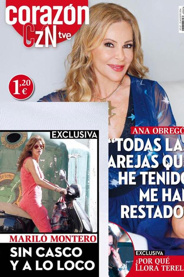 Mariló Montero sin casco en la moto, en las imágenes que publicamos este lunes en exclusiva./