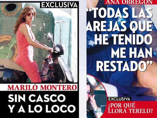 Mariló Montero se denuncia por conducir sin casco, tal y como mostraban las imágenes que publicamos