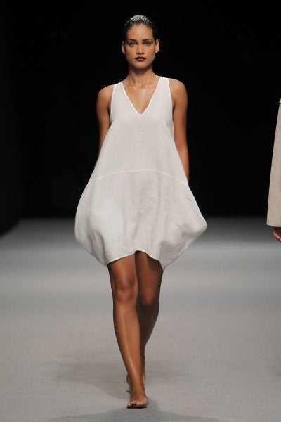 Vestido blanco de Marcos Luengo