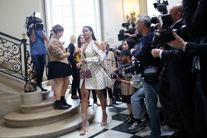 Rihanna en el desfile de Dior en la Semana de la Moda de París