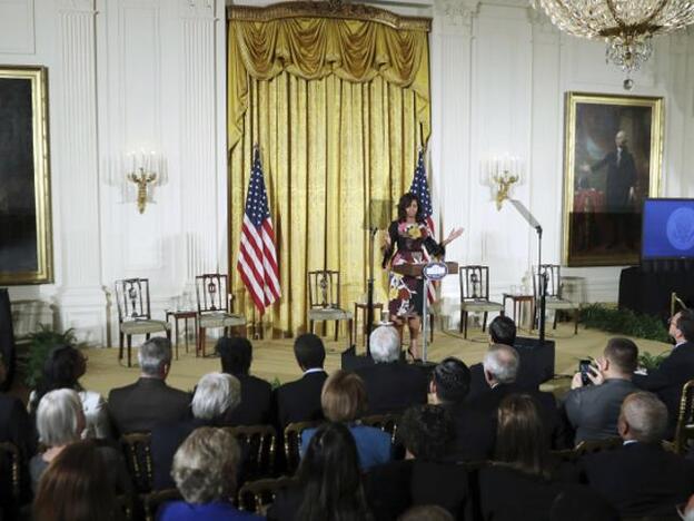 Michelle Obama, durante su discurso