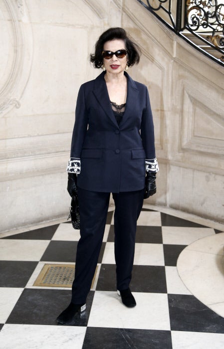 Famosas en el desfile de Christian Dior en París: Bianca Jagger