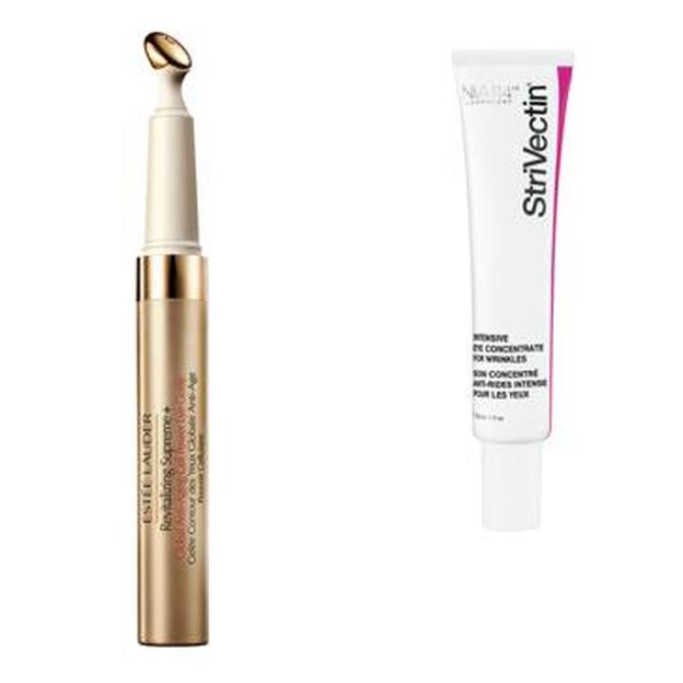 Revitalizing Supreme Global Anti-aging Power Eye Gelée de Estée Lauder (60 €). Intensive Eye Concentrate For Wrinkles de Strivectin (65 €). En Sephora.