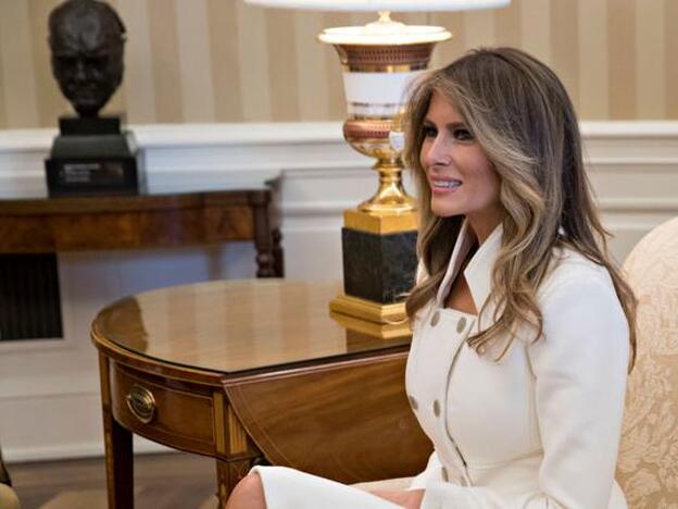 Melania Trump, durante una de las recepciones presidenciales./GETTY