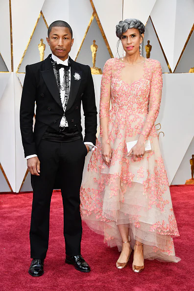 Oscars 2017: Pharrel Williams y Mimi Valdes, en la alfombra roja
