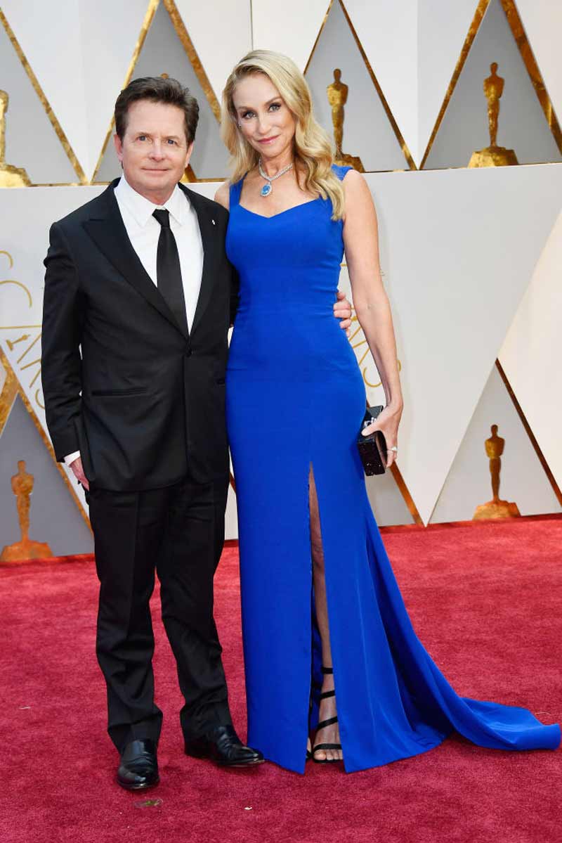 Las parejas en la alfombra roja de los Oscars 2017: Michael J. Fox y Tracy Pollan