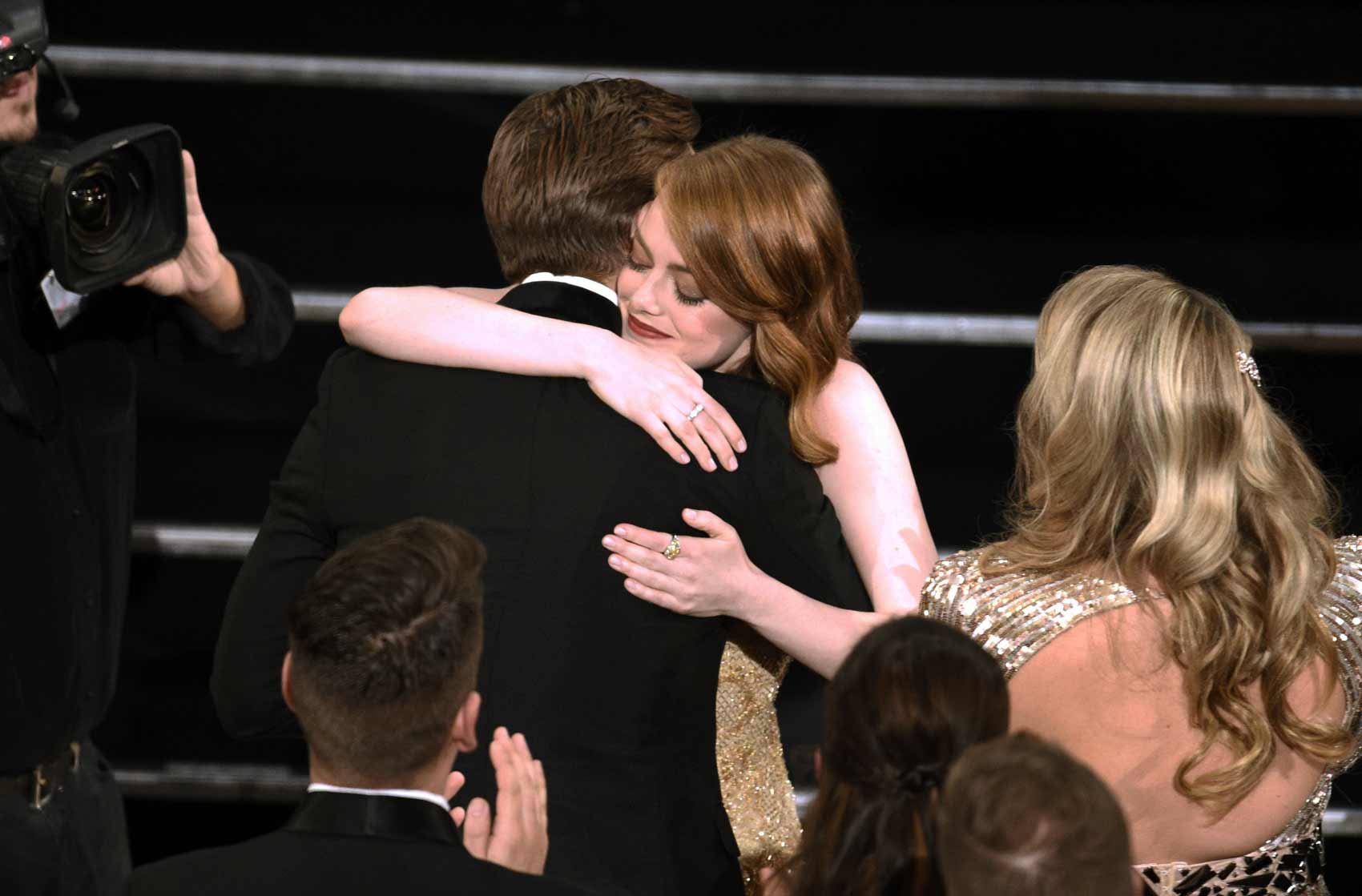 Las mejores fotos de la gala de los Oscars: como buenos compañeros