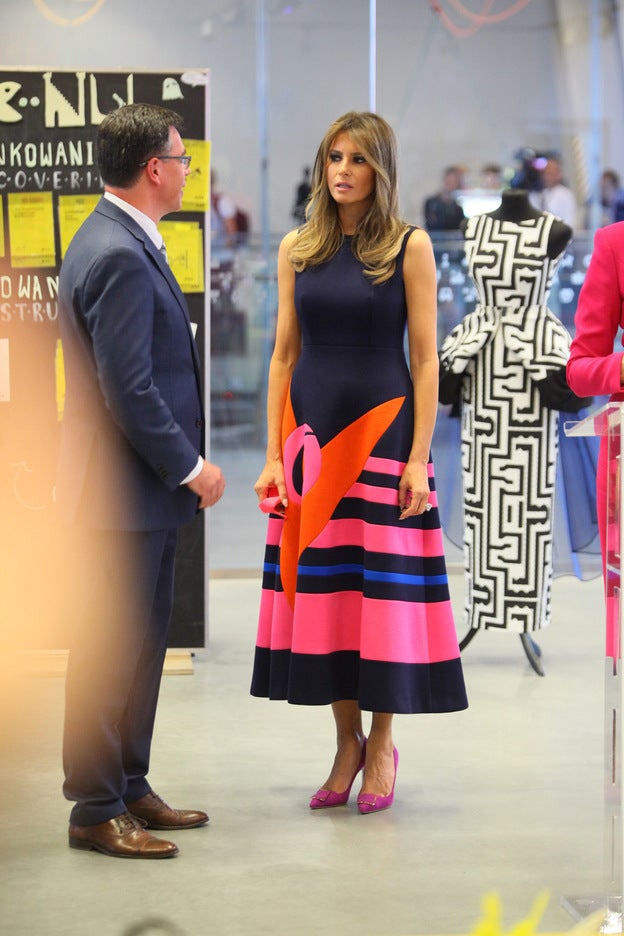 Melania Trump vestida de Delpozo./Gtres