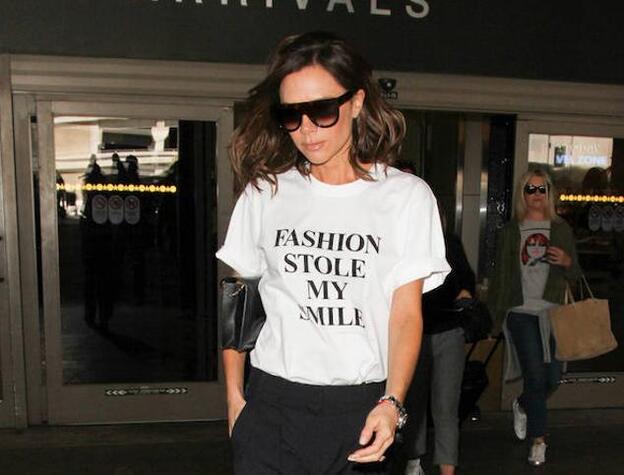 Victoria Beckham, con su camiseta con mensaje