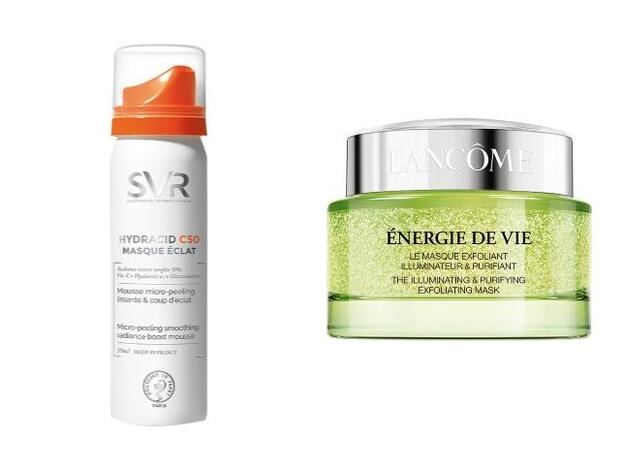 Energie de Vie Mascarilla Exfoliante de Lamcôme (65 euros9. Hydracid C50 Masque Éclat Mousse Micro-Peeling de SVR (29,90 euros).