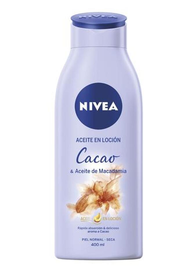 NIVEA Aceite y Loción Cacao&Aceite de Macadamia (400 ml PVP orientativo 5,99€)