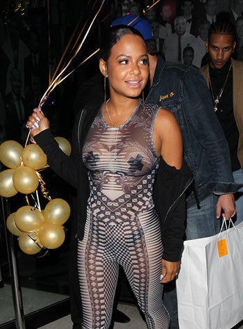 Pezones al aire: Christina Milian